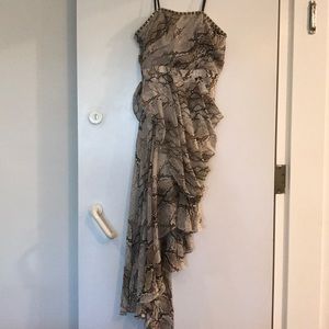 Snake print occasion dress
